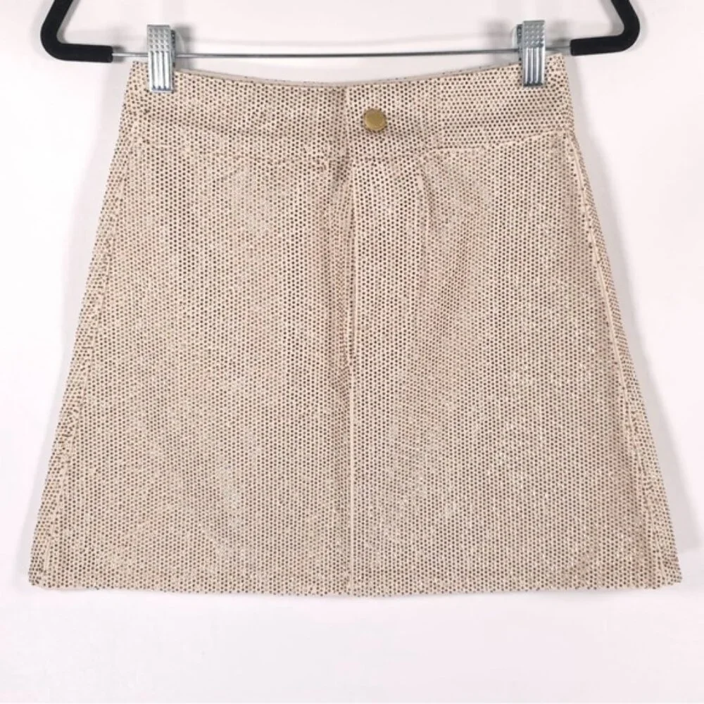 TRIARCHY Ms.Triarchy Crystal Embellished Denim Mini Skirt ORGANIC COTTON Size 24